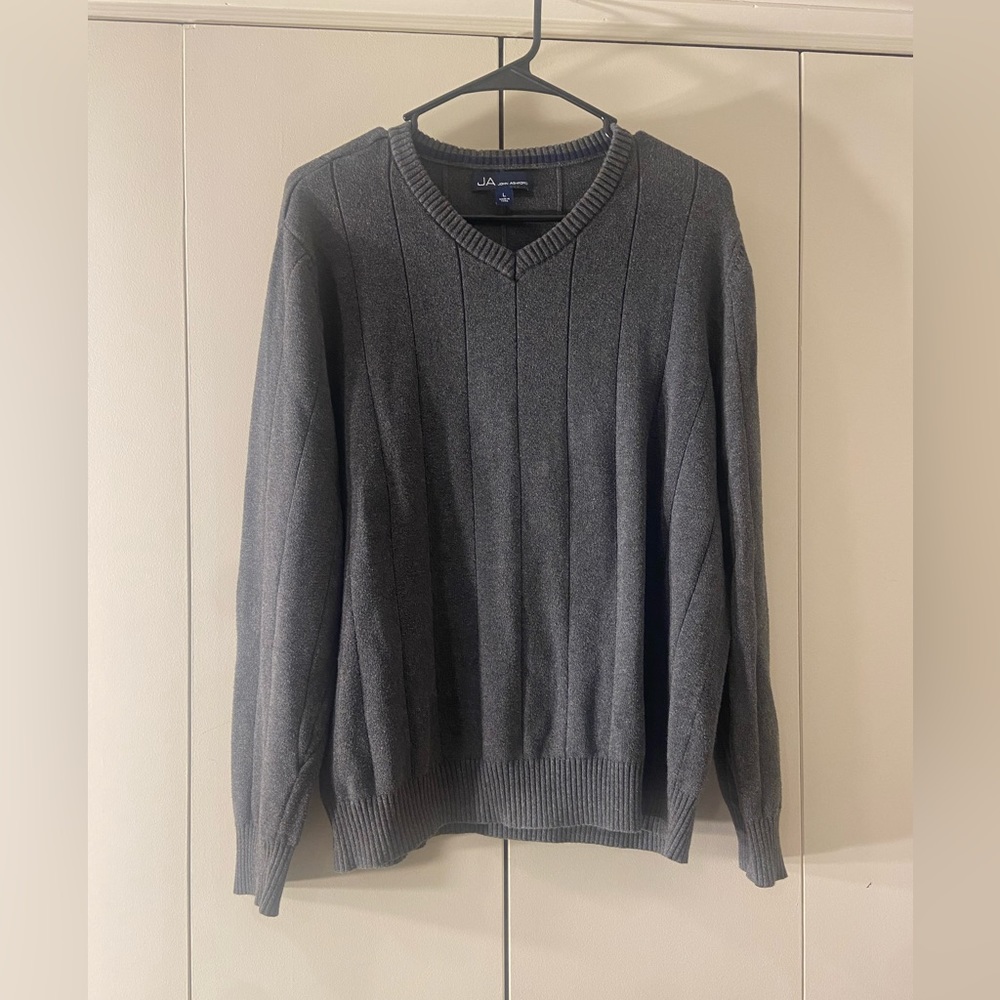 John Ashford Grey V-Neck Sweater
